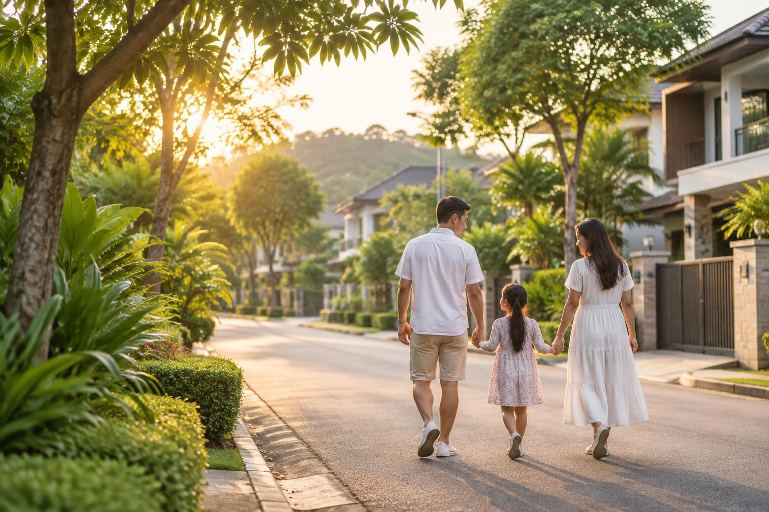 A family enjoying their Kota Kemuning neighbourhood